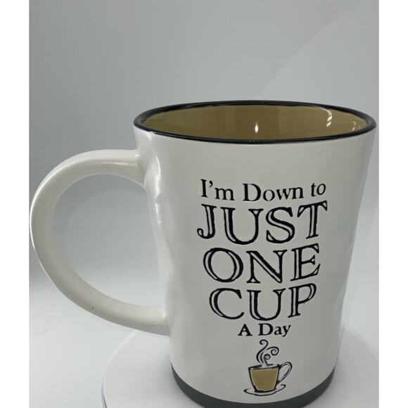 Cracker Barrel Coffee Mug “I’m Down To Just One Cup A Day” Oversized - Picture 1 of 7